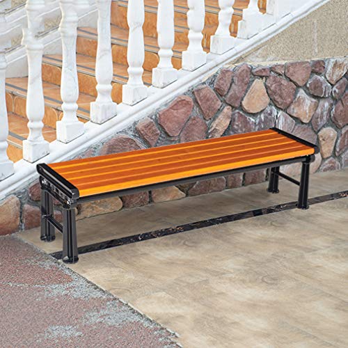 ZXF- Panchina da Giardino Panchina da Esterno, Panchina da Parco con Struttura in Metallo E Sedili in Legno Massello Resistenti alla Corrosione, per Cortili, Portici, per 2-3 Persone