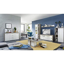Stella Trading ACHWE51041 Celia-Mensola da Parete Effetto Rovere Argento, di Alta qualità e Versatile, truciolato, Bianco, 165 x 18 x 20 cm