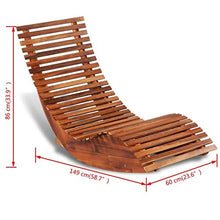 vidaXL 2X Legno di Acacia Sedie a Sdraio a Dondolo Stile Rustico Robusti Ergonomici Lettino Prendisole per Interni e Giardino Finitura ad Olio