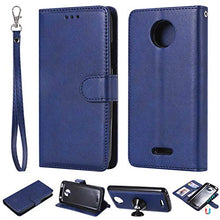 Bear Village Cover Moto C Plus, Custodia Premium Flip Custodia per Moto C Plus, Custodia con Porta Carte e Chiusura Magnetica, Blu