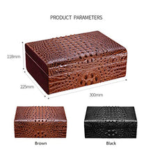 Humidor in Pelle Con Umidificatore - Stoccaggio A Quattro Zone Grande Capacità Sigaro Legno Di Cedro Humidor - Humidor 50 Capacità Sigaro