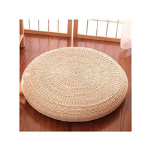 WWZL Cuscino Tatami Pouf Rotondo Cuscini Portatili Tappetino Yoga Morbido da Meditazione in Paglia, Decorazione Finestra del Pavimento Spessore 11 cm, Diametro,50cm