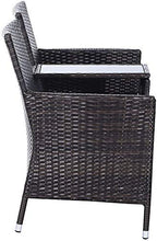 Panchina con mobili da esterno a mattrops, vite 2 sedile da compagnia in vimini amare sedile per maglieria partner panca,Brown