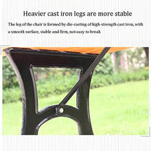 outdoor product Giardino Panche da Terrazza Panchine da Esterno,Panchina per Il Tempo Libero con Struttura in Ghisa,Seduta A Doghe Tavolo E Panche in Legno Massello,Backyard/Balcone Panca Halter