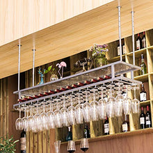 Portabottiglie da Parete in Argento Parete in Vetro Mensole per Appendere Il soffitto Scaffale per Decorazioni per calici, per Bar, Soggiorno, Cucine