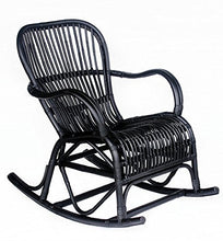 Way Home Store Sedia a Dondolo in Bamboo Nero - 95 x 56 x 86 cm