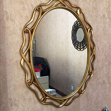 IG Specchi per Specchi per Specchi da Parete per Soiorno American Country Wall Hanging Bagno Bagno Specchio Oro Oval Bedroom Vanity Specchio