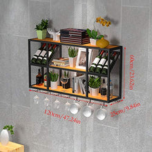 Porta bottiglie Titolare armadietto del vino bagagli stand ampi ripiani Capacità di memoria riposare for Bar Ferro battuto Hanging Restaurant Wine Rack parete della casa di Wine Cooler Cantina for vin
