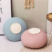 Ancoree Cuscino Rotondo di Zucca per Ragazzi e Ragazze Che Giocano Cuscino Ovale a Maglia per la Decorazione della Casa Simple Style Morbido Ovale Futons per Car Divano (Light Blue)