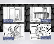 JFFFFWI Rete da Giardino Rete da Balcone Rete Nera per Scale Rete sicura per Bambini Protezione di Sicurezza per Gatti Scale Ringhiera per ringhiere Reti per Bambini Bambino Bambino Appart