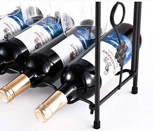 OUGEA Porta Bottiglie Vino,Porta Bottiglie retrò in Ferro battuto espositore per Bicchieri Vino Tavolo Accessori per Porta Bottiglie per Cucina Ristorante e Bar Bronzo