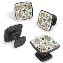 Pianta animale lama 4 PCS Pomelli per Porta, Pomolo per Mobile, Pomelli per Mobili con Viti, Maniglia per Armadietto, Pomelli per Porta, Pomelli per Cassetti per Porta, Armadio, Cassetto e Credenza