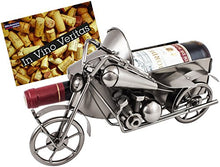 BRUBAKER Portabottiglie dal Design Motociclisti - Moto con Carrozzino Portavino con Biglietto Dauguri