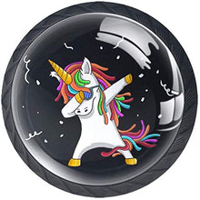 Carino Unicorn Dance Pomelli per Porta Set di 4 Pomelli per Mobili Manopole per Cassetti Cucina Armadio Vetro