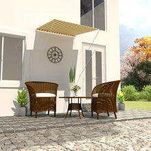 VidaXL - Tenda da sole retrattile, 100 x 150 cm, giallo e bianco