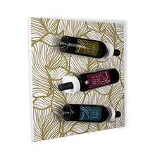 AreaIdea Quadro Porta Vino - Disponibile in più fantasie - Design LEAVES - Scaffale Porta Bottiglie da Parete