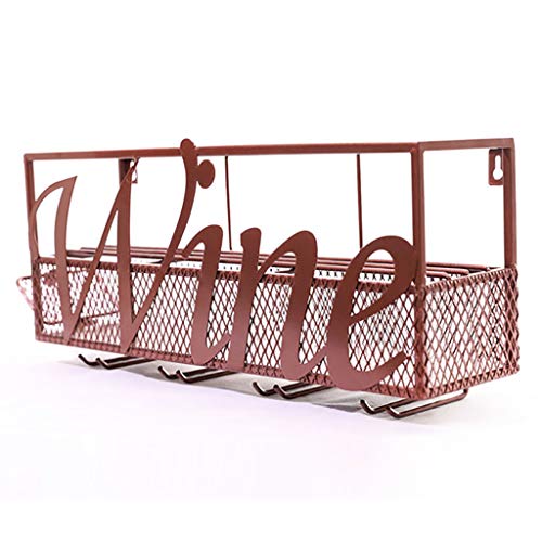Cremagliera della Bottiglia, Parete Meta, Wine Rack, Bottiglia e Supporto di Vetro, Vino Rosso Bagagli Rack, Champagne Drink Bagagli Rack, for Ristorante Living Room (Color : B)