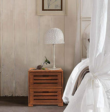 Rebecca Mobili Cassettiera Retro, Comodino 2 cassetti, Legno Marrone, per Bagno Soggiorno Camera da Letto - Misure: 36 x 35 x 24 cm (HxLxP) - Art. RE6087
