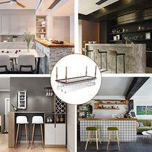 Rastrelliere per bicchieri da vino HOLDING HOLD HOLDER-BROARD, soffitto a soffitto in ferro Supporto per bicchieri per la casa / cucina / bar, altezza regolabile: 30-60 cm Organizzazione e conservazio