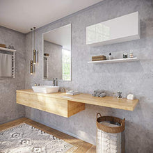 RODRIGO PlatanRoom - Armadietto da bagno pensile, lucido, 80 x 30 x 25 cm, colore: bianco/nero