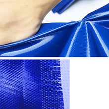 ZZYE Telo Coperchio del telo - Spessore impermeabile, resistente ai raggi UV, rotondo a prova di tech a prova di annaffiatoio con occhielli e bordi rinforzati, blu, spessore 0,4 mm, 450g / m2 telo imp