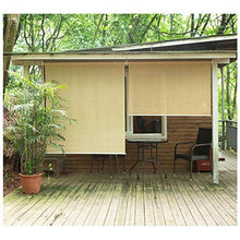 Oupai Tenda a Vela Esterno Ombra Rullo, Rullo Esterna Up Shade avvolgibili saracinesche for Patio Portico Pergola Deck Gazebo Yard Privacy Screen Roll Down Blinds 90% Sun Blocco con Gommini