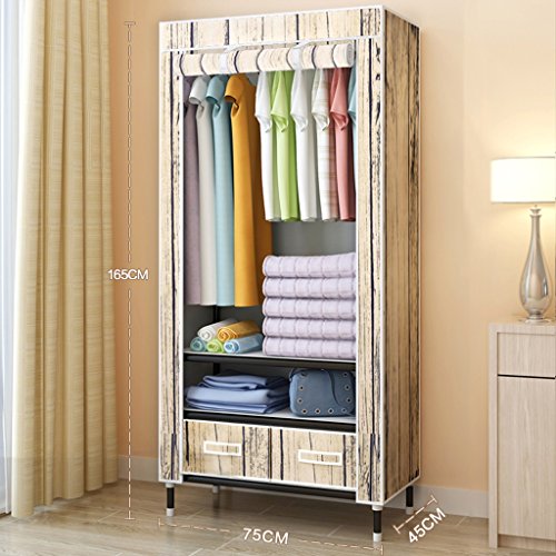 Mmm& Armadio Guardaroba Moderno Semplice ed Economico, Doppio Armadio in Tessuto (Colore : #2, Dimensioni : C)