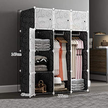Rollsnownow - Armadietto portatile per armadio, con ante e asta per appendere vestiti, scarpe, accessori, metallo, 111x47x147cm