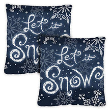 Toland Home Garden 761257 Let It Snow - Federa per cuscino per interni ed esterni, 40 x 40 cm, confezione da 2