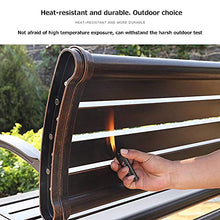 Panchina per terrazza da parco Panchine per il tempo libero da esterno, Panchine da giardino resistenti alle intemperie in ghisa e pino, Panchina decorativa retrò con schienale e braccioli, Panchina