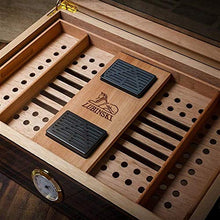 con Cedar Sigaro Accessori Creativo visualizzazione Cedar Cigar Box in Pelle Legni Dipinti Humidor