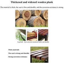 LXLH Panca da Giardino Panchina Panchina da Giardino Panchina da Giardino, Panchina da terrazza a 3 posti Resistente alle intemperie Senza Schienale, Struttura in Alluminio pressofuso e Legno mas
