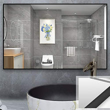 WWWRL Specchio da Bagno Rettangolare Nero Specchio da Parete HD può Essere Appeso Orizzontalmente E Verticalmente 30 * 40cm,40 * 60cm, 50 * 70cm, 60 * 80cm Specchio Cosmetico Antideflagrante