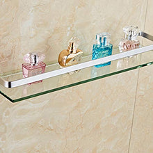 Scaffale rettangolare in vetro, 35 x 12 cm, per bagno, doccia, in vetro