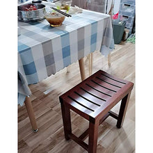 Doccia Sgabello da Sedile, Panca da Bagno, Acero Duro Struttura Stabile Antiscivolo 150kg Ecologico per I Servizi Igienici, Cucina, Hotel, Sauna LSXIAO (Color : Brown, Size : 42x28x43cm)