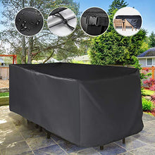 YISSVIC Copertura Tavolo Giardino Copertura Tavolo Esterno 242×162×100cm 420D Panno Oxford Protezioni del Patio Anti-UV Impermeabili in Tessuto