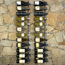vidaXL - Scaffale da parete per 48 bottiglie, 2 pezzi, colore: Nero