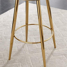 Sgabelli da bar e sedie da pranzo alla moda, robusti sgabelli alti con schienale imbottiti per cucine e pub gambe in metallo (dimensioni: 75 cm)