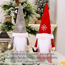 Amosfun 4 Pezzi di Vino di Natale Copre Sacchetti Regalo di Vino Gnomo Svedese Accessori da Tavola di Natale per Festa di Carnevale di Natale (Colore Misto)