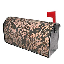 Copertura magnetica per cassetta delle lettere damascata in carbone e rame, design unico, per decorazione giardino, cortile, dimensioni standard 53 x 45 cm