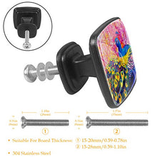 pavone Pomelli per Porta Set di 4 Pomelli per Mobili Manopole per Cassetti Cucina Armadio Vetro