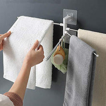 Portasciugamani a 4 bracci, in acciaio inox, senza fori, rotazione di 180°, per bagno e cucina