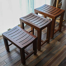 Doccia Sgabello da Sedile, Panca da Bagno, Acero Duro Struttura Stabile Antiscivolo 150kg Ecologico per I Servizi Igienici, Cucina, Hotel, Sauna LSXIAO (Color : Brown, Size : 42x28x43cm)