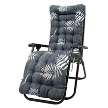 Cuscino per Sdraio Lettino con Copricapo, Imbottitura Spessa per Sedia Reclinabile da Giardino,Cuscino per Lettini Prendisole,per Viaggi/Vacanze/Interni/Esterni (Foglia grigia)