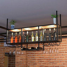 Supporto per calici appesi Porta Bottiglie soffitto con griglia l Portabottiglie vino metallo l Sospensione Porta bicchiere vino porta calici Scaffale Vino Organizzatore stoccaggio, per Cucina / Bar