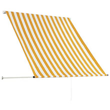VidaXL - Tenda da sole retrattile, 100 x 150 cm, giallo e bianco
