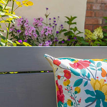 Celina Digby® - Cuscino impermeabile da giardino in fibra cava generosamente riempita Crema. Quadrato. Dimensioni: 43 x 43 cm.