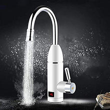 KKAAMYND Piccolo Display LCD, Rubinetto Elettrico istantaneo 3000 W, scaldabagno con scaldabagno (Bianco), Acciaio Inox di Alta qualità, Materiale ottimizzato