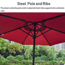 Ombrellone da Giardino/ Balcone/ Terrazzo Rosso Antipioggia Ombrelloni Da Giardino Per Ombrelloni Per Tavolini, Ombrello Da Mercato Rotondo Portatile Per Balcone Da Giardino Esterno, 2 M / 6,5 Piedi