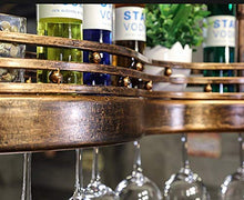 XHCP - Portabottiglie da appendere per vino, supporto per calici a testa in giù, altezza regolabile del braccio, creativo bar bar